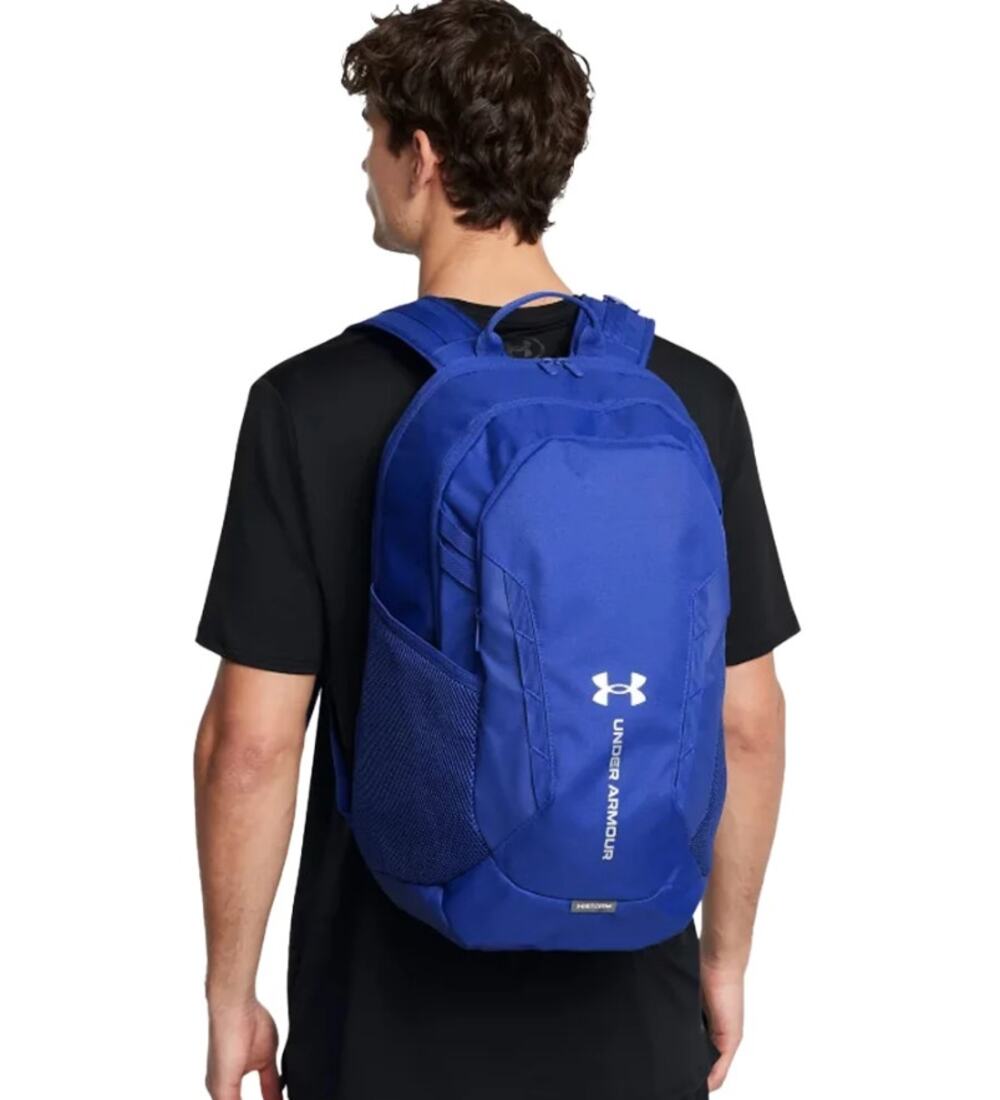 UNDER ARMOUR Hustle 6.0 Backpack Royal Blue Silver Water Resistant NWOT
